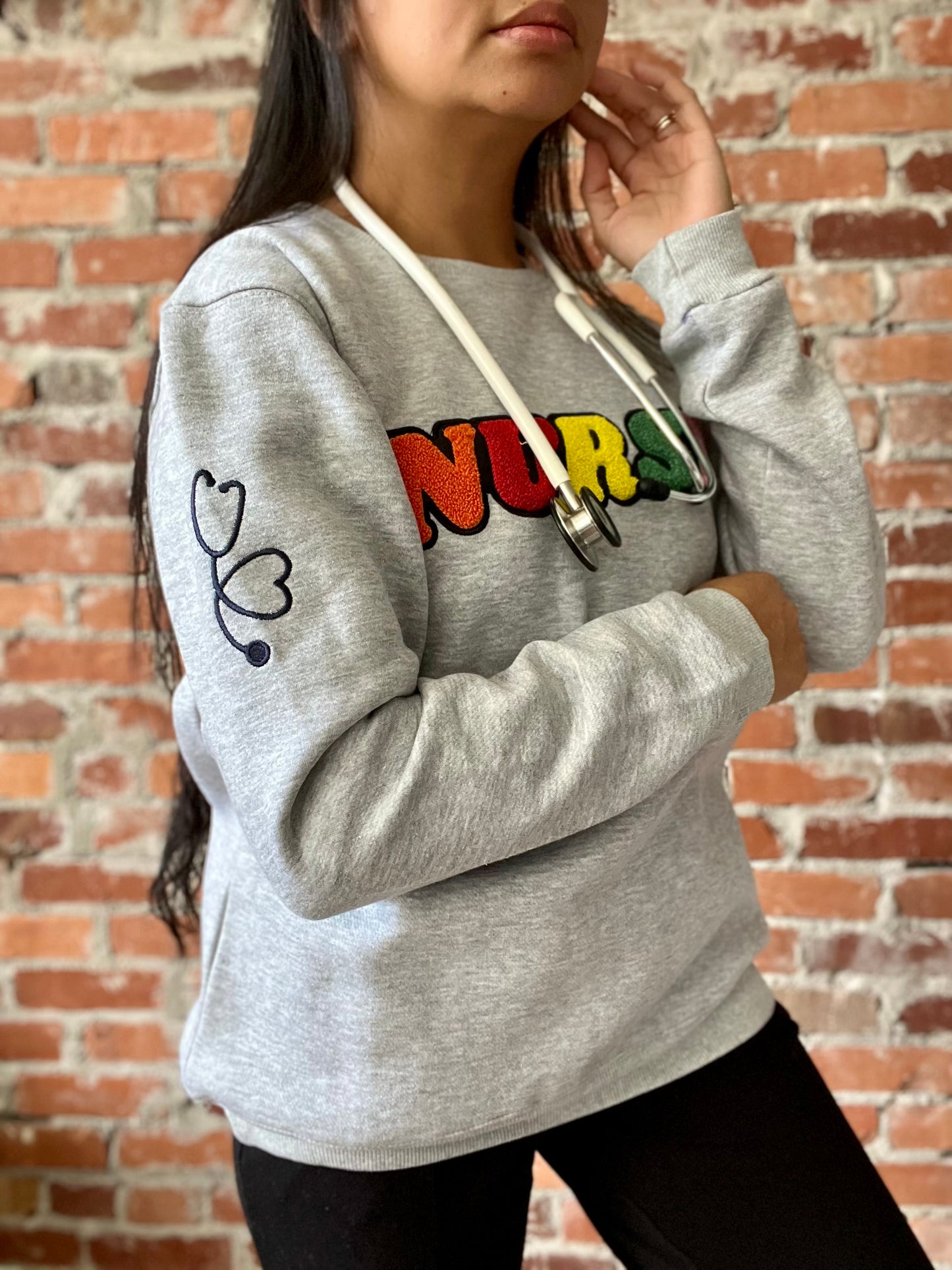 ⚪️ Grey Sweater – Scrub Life Neutral
